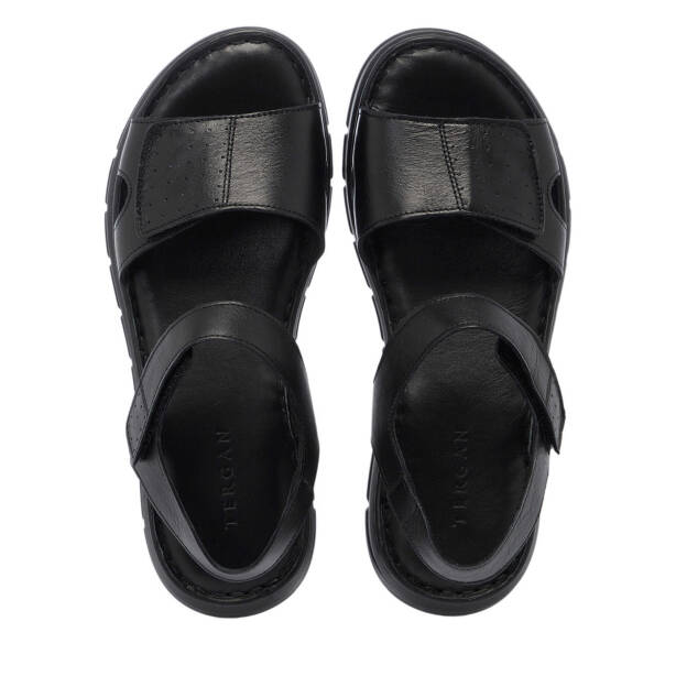 Siyah Hakiki Deri Kadın Sandalet - K25Y1SN67965-A23 - 5