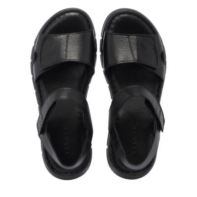 Siyah Deri Kadın Sandalet - K25Y1SN67965-A23 - 5