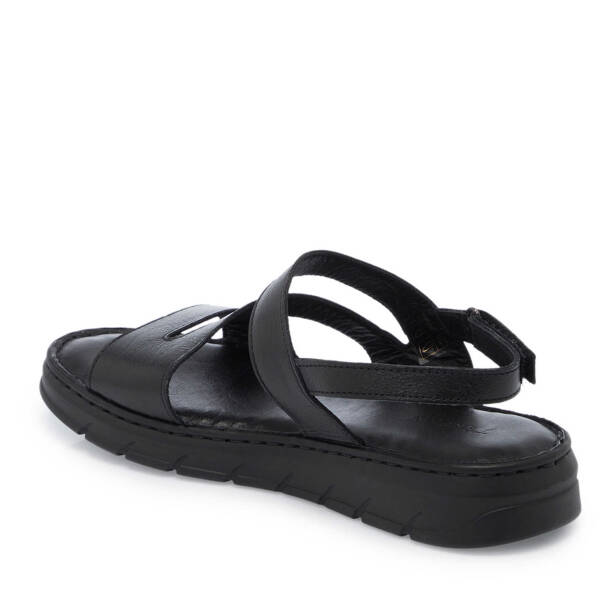 Siyah Hakiki Deri Kadın Sandalet - K25Y1SN67966-A23 - 3