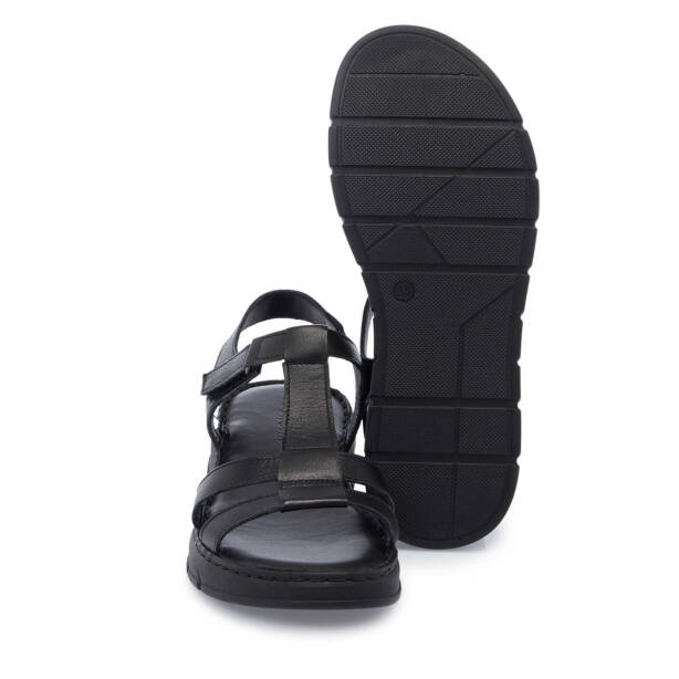 Siyah Hakiki Deri Kadın Sandalet - K25Y1SN67967-A23 - 4