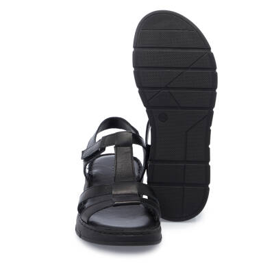 Siyah Deri Kadın Sandalet - K25Y1SN67967-A23 - 4