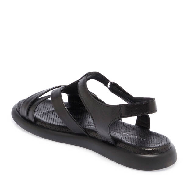 Siyah Hakiki Deri Kadın Sandalet - K25Y1SN67974-A23 - 3