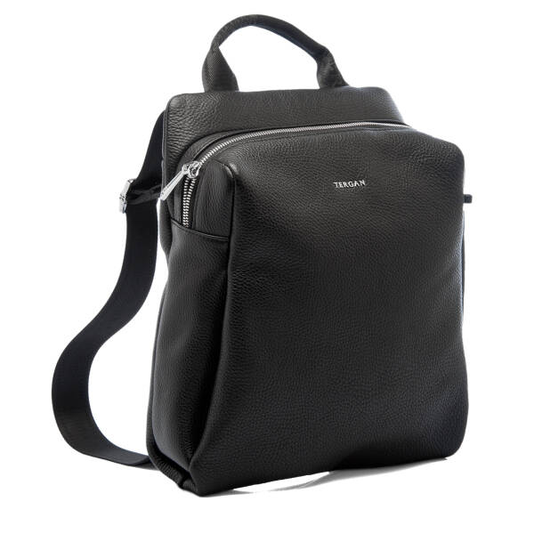 Siyah Hakiki Deri Kadın Sırt Çantası - S1SR00079384-A41 - 2