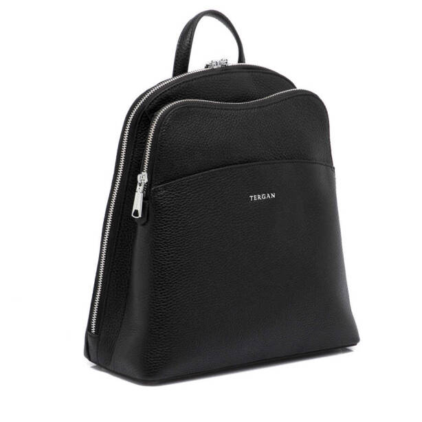 Siyah Hakiki Deri Kadın Sırt Çantası - S1SR00079802-A41 - 2