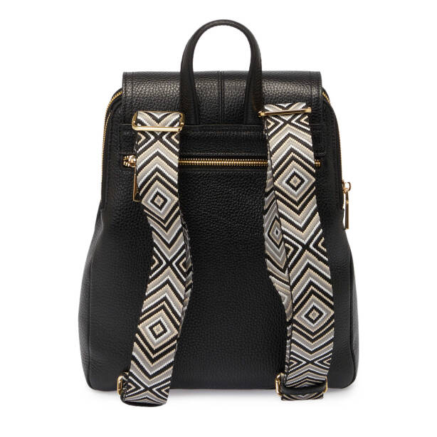 Siyah Deri Kadın Sırt Çantası - S1SR00080411-A41 - 3