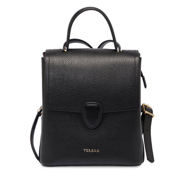 Siyah Deri Kadın Sırt Çantası - S1SR00080492-A41 - 1