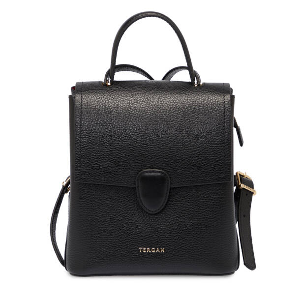 Siyah Hakiki Deri Kadın Sırt Çantası - S1SR00080492-A41 