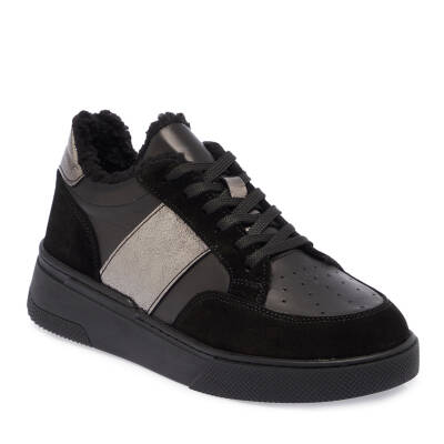  Siyah Deri Kadın Sneaker - K23S1AY66902-A23 - 1