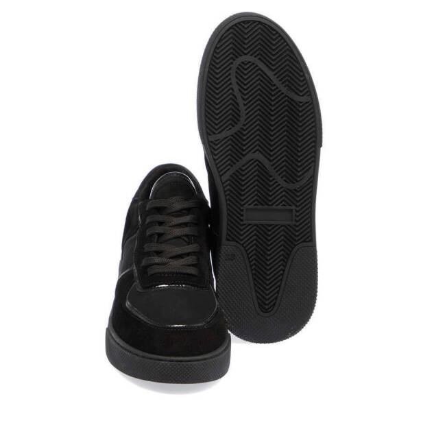 Siyah Deri Kadın Sneaker - K23S1AY66903-A01 - 4