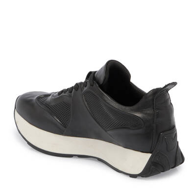  Siyah Deri Kadın Sneaker - K23S1AY66904-A23 - 2