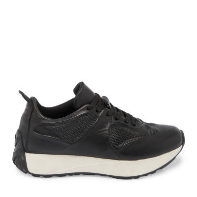  Siyah Deri Kadın Sneaker - K23S1AY66904-A23 - 3