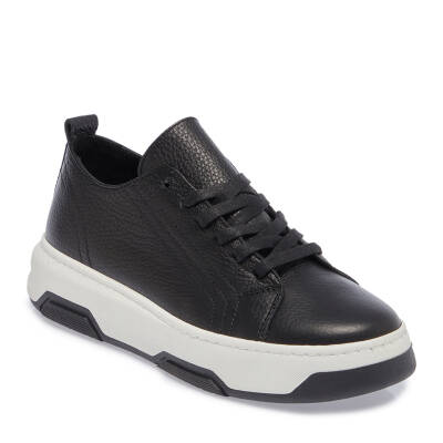  Siyah Deri Kadın Sneaker - K23S1AY66913-A41 - 1