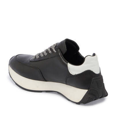  Siyah Deri Kadın Sneaker - K23S1AY66920-A23 - 2