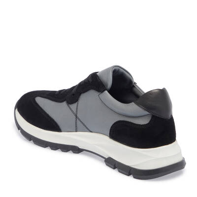 Siyah Deri Kadın Sneaker - K23S1AY66944-W19 - 2