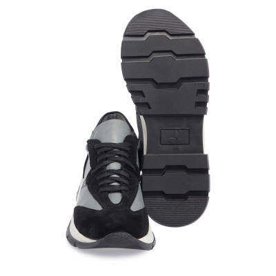 Siyah Deri Kadın Sneaker - K23S1AY66944-W19 - 4