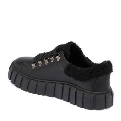  Siyah Deri Kadın Sneaker - K23S1AY67026-A23 - 3