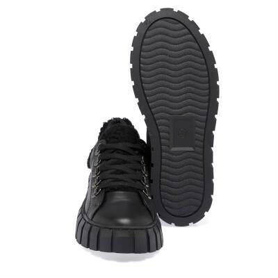  Siyah Deri Kadın Sneaker - K23S1AY67026-A23 - 8