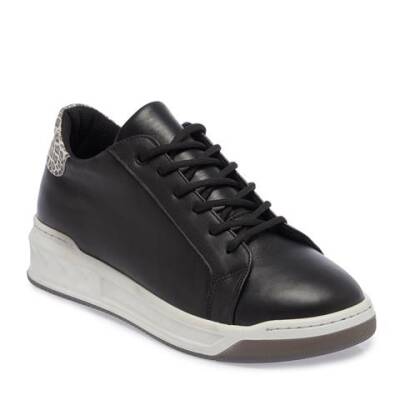  Siyah Deri Kadın Sneaker - K23S1AY67030-A23 