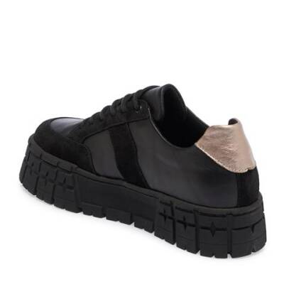  Siyah Deri Kadın Sneaker - K23S1AY67031-A23 - 2