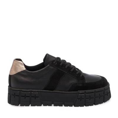  Siyah Deri Kadın Sneaker - K23S1AY67031-A23 - 3