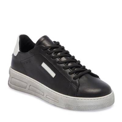  Siyah Deri Kadın Sneaker - K23S1AY67032-A23 - 1