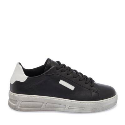  Siyah Deri Kadın Sneaker - K23S1AY67032-A23 - 3