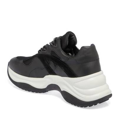  Siyah Deri Kadın Sneaker - K23S1AY67034-A23 - 2