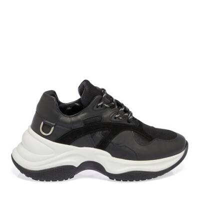  Siyah Deri Kadın Sneaker - K23S1AY67034-A23 - 3