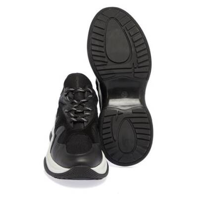  Siyah Deri Kadın Sneaker - K23S1AY67034-A23 - 4