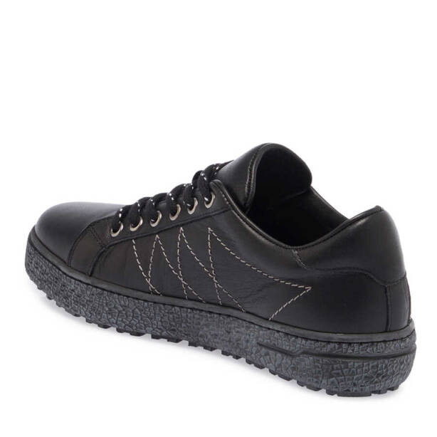 Siyah Deri Kadın Sneaker - K23S1AY67046-C59 - Tergan