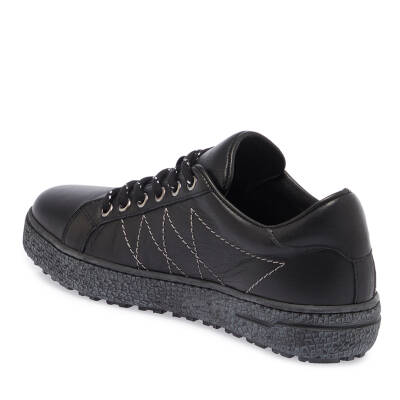  Siyah Deri Kadın Sneaker - K23S1AY67046-C59 - 2