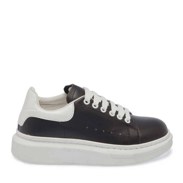 Siyah Hakiki Deri Kadın Sneaker - K23S1AY67050-P57 - 1