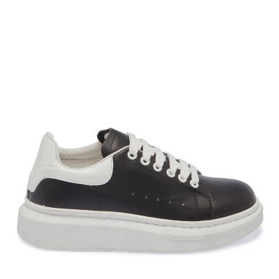  Siyah Deri Kadın Sneaker - K23S1AY67050-P57 - 3