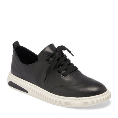 Siyah Deri Kadın Sneaker - K24I1AY67093-A23 - 1