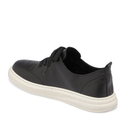 Siyah Deri Kadın Sneaker - K24I1AY67093-A23 - 2