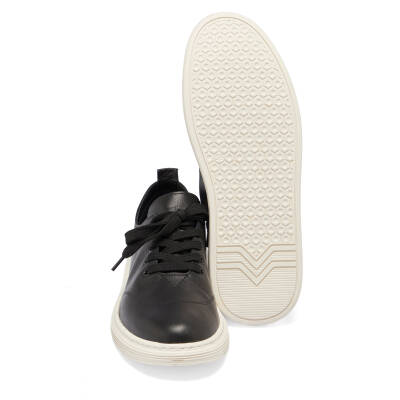 Siyah Deri Kadın Sneaker - K24I1AY67093-A23 - 4
