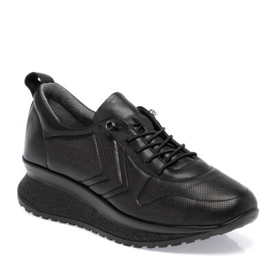 Siyah Deri Kadın Sneaker - K24I1AY67094-A23 