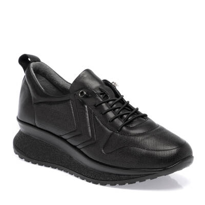  Siyah Deri Kadın Sneaker - K24I1AY67094-A23 