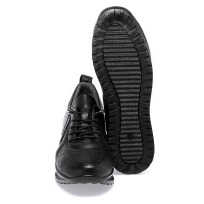  Siyah Deri Kadın Sneaker - K24I1AY67094-A23 - 4