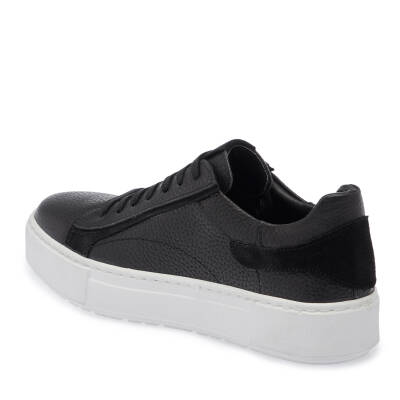 Siyah Deri Kadın Sneaker - K24I1AY67101-A41 - 2