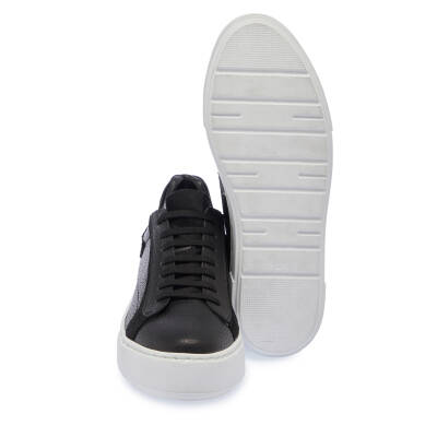 Siyah Deri Kadın Sneaker - K24I1AY67101-A41 - 4