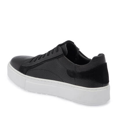  Siyah Deri Kadın Sneaker - K24I1AY67101-A41 - 2