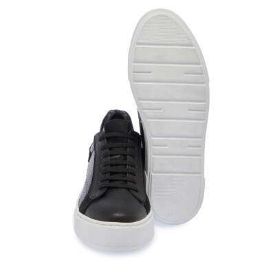  Siyah Deri Kadın Sneaker - K24I1AY67101-A41 - 4