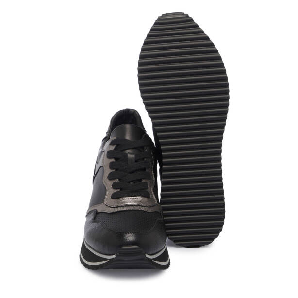 Siyah Deri Kadın Sneaker - K24I1AY67119-A23 - 4