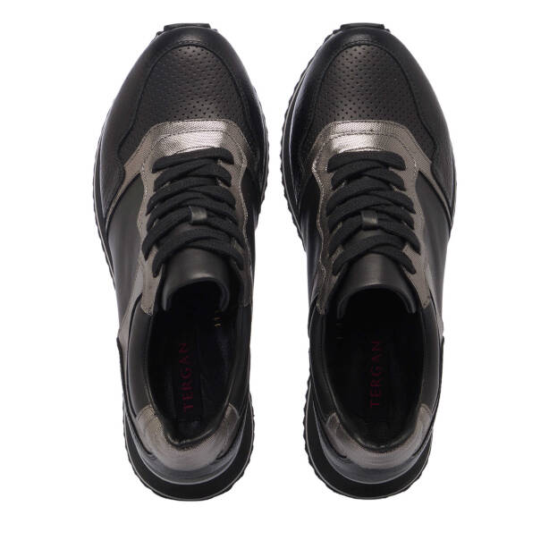 Siyah Deri Kadın Sneaker - K24I1AY67119-A23 - 5