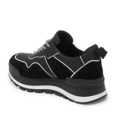  Siyah Deri Kadın Sneaker - K24I1AY67120-W19 - 2