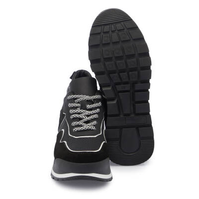  Siyah Deri Kadın Sneaker - K24I1AY67120-W19 - 4