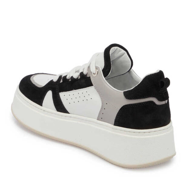 Siyah Deri Kadın Sneaker - K24I1AY67133-A01 - Tergan