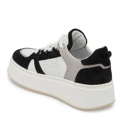  Siyah Deri Kadın Sneaker - K24I1AY67133-A01 - 2