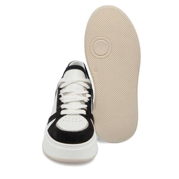 Siyah Deri Kadın Sneaker - K24I1AY67133-A01 - Tergan